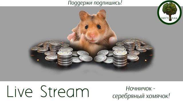 Стрим: Ночничок - серебряный хомячок! смотреть онлайн