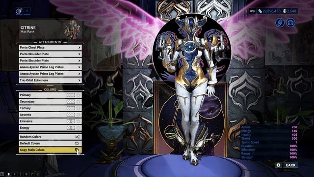 Warframe | Fashion Frame | Citrine : Cosmic Crystalline смотреть онлайн
