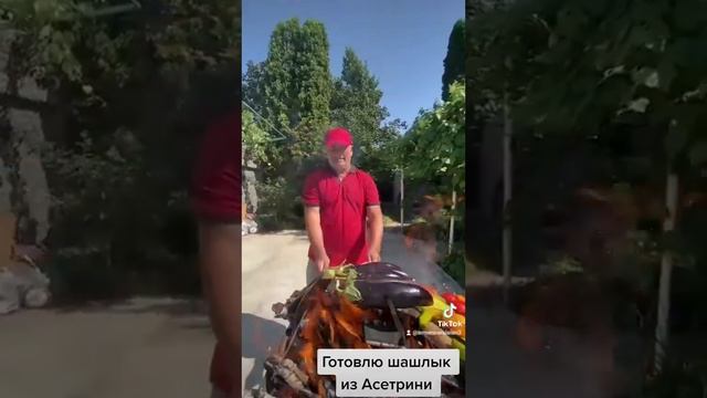 ГОТОВИЛ ШАШЛЫК ИЗ ОСЕТРА. смотреть онлайн