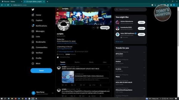How to Verify Your Twitter Account on Anime Adventures (2024)