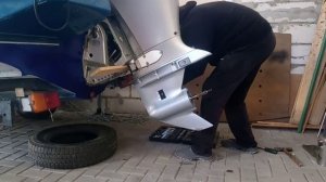 СНЯТИЕ РЕДУКТОРА ХОНДА БФ 150 //ЛОДОЧНЫЙ МОТОР Honda bf 150 /removing the reducer