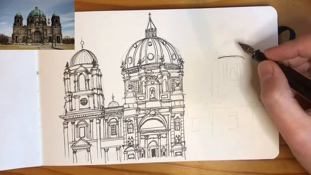 How to Sketch Complicated Architecture Simply | Berlin Cathedral смотреть онлайн