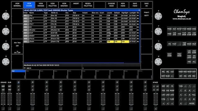 ChamSys Magic Q - Создание прибора - Edit Head смотреть онлайн