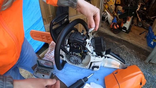 Stihl MS 241 c-m control module change смотреть онлайн