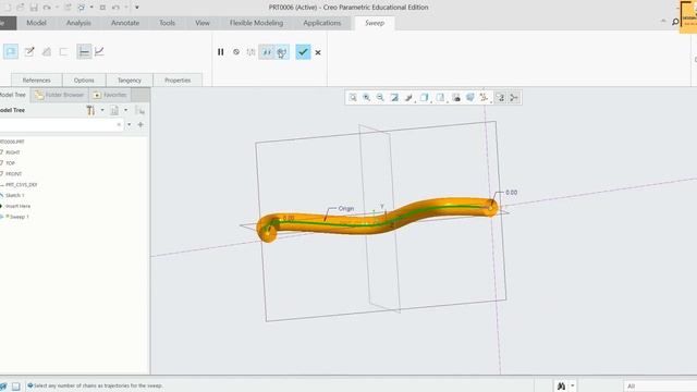 #03 Creo Part Modeling- Sweep Command
