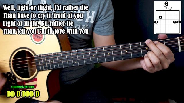 Fight or Flight - Conan Gray | Guitar Tutorial Chords & Lyrics | Cover смотреть онлайн
