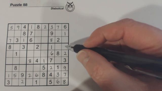 Sudoku Primer 108 Using two tricks to break through a diabolical puzzle смотреть онлайн