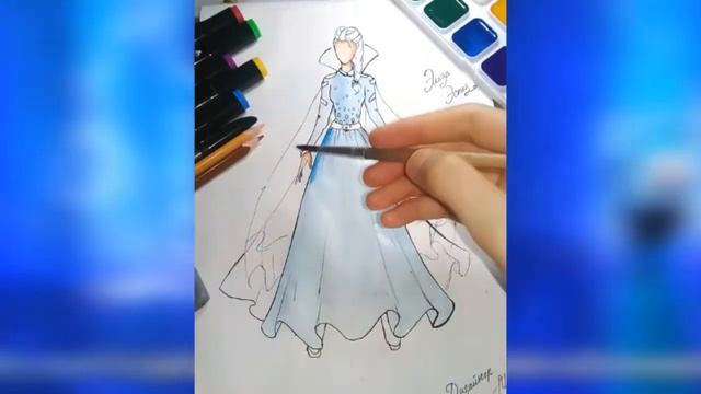 Рисуем Эльзу в мультфильме Форезн. Эскиз Эльзы.We draw Elsa in the Forezn cartoon. A sketch of Elsa смотреть онлайн
