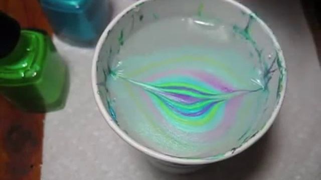 Дизайн ногтей с помощью воды и лака смотреть онлайн