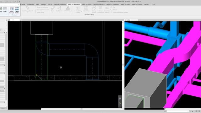 MagiCAD for Revit - Ventilation Size , Balance size and device selection convenience смотреть онлайн