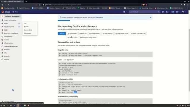 Push an existing project to GITLAB смотреть онлайн