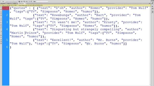 JSON 2: Completing the JSON Data for our Quoter смотреть онлайн