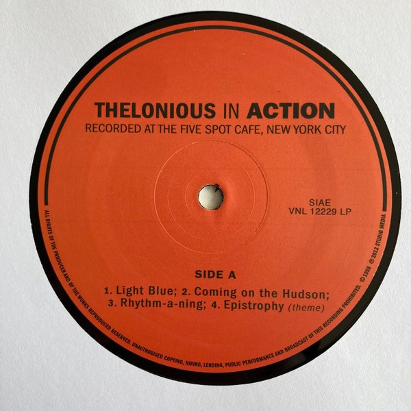 Thelonious in Action Thelonious Monk Quartet (Recorded at the Five Spot Cafe) - Side A