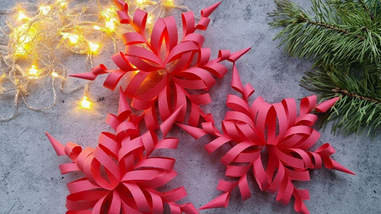 ОБЪЁМНЫЕ СНЕЖИНКИ ИЗ БУМАГИ! 1,5 листа А4 смотреть онлайн