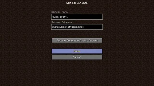 Minecraft CubeCraft Server IP Address
