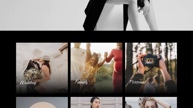 Black photography website template - Wordpress & Elementor смотреть онлайн