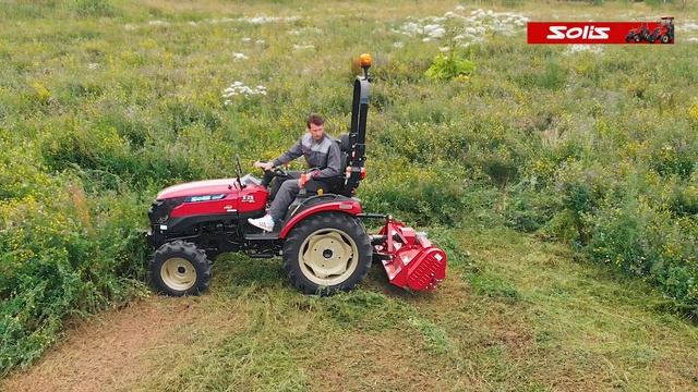 Solis-Gold 26 (9+9) в работе с мульчером Solis