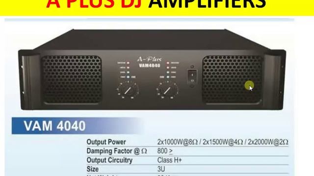 BEST DJ AMPLIFIERS A PLUS 4040 & 5050 REVIEW with Price смотреть онлайн