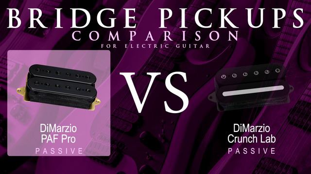 DiMarzio PAF PRO vs CRUNCH LAB - Passive Bridge Guitar Pickup Comparison Tone Demo смотреть онлайн