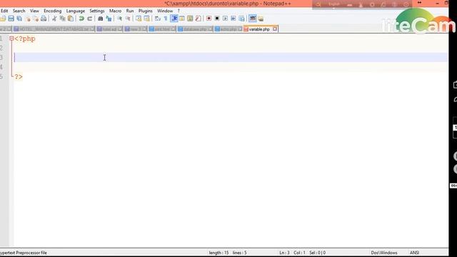php basic tutorial 1 (how to print and use of variable) смотреть онлайн