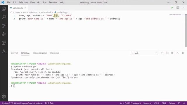 How to declare many variables in a single line in python 3 смотреть онлайн