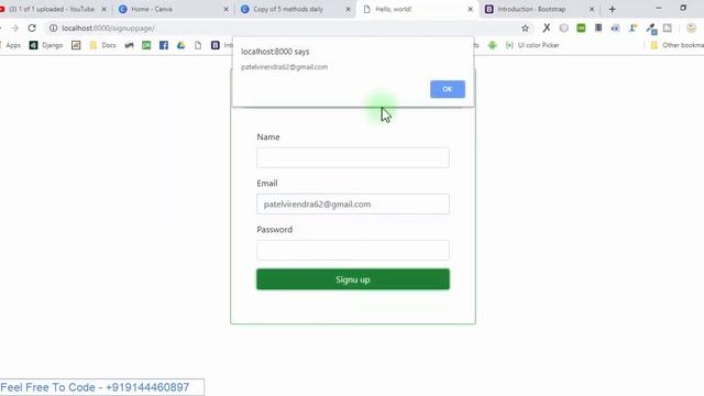 Ajax implementation using Django | part 6 | Email validation 2019 смотреть онлайн