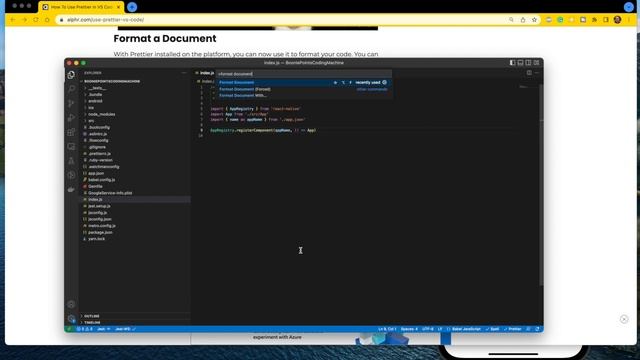 Format on Save in VS Code using Prettier (Mac Edition) смотреть онлайн