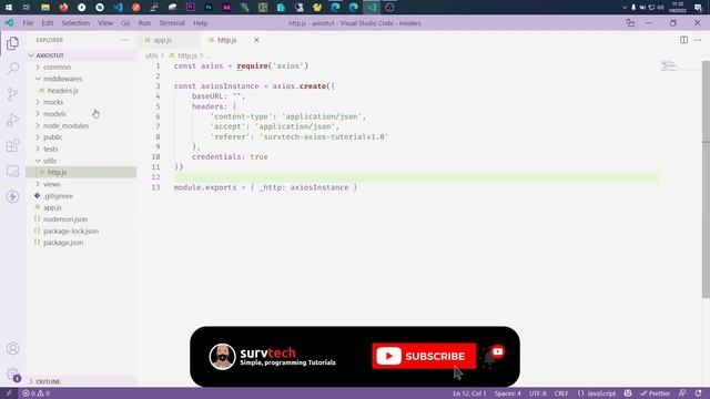 Introduction to Axios Node Js - SurvTech смотреть онлайн