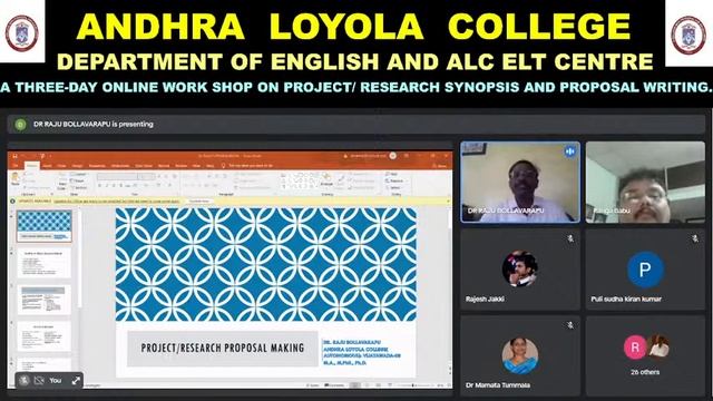 DAY-01,THREE-DAY WORKSHOP ON RESEARCH WRITING,DEPARTMENTOFENGLISHANDELTCENTRE, ANDHRA LOYOLA COLLEG смотреть онлайн
