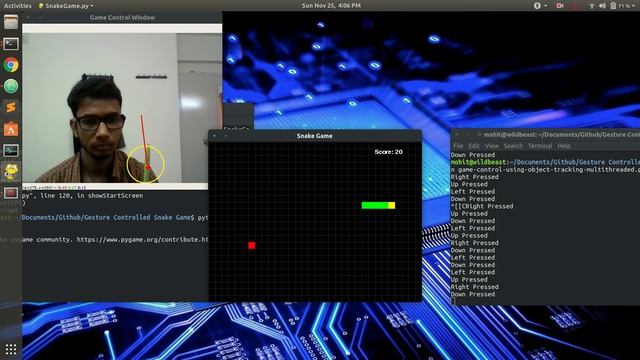 Gesture Controlled Snake Game Playing with OpenCV and Computer Vision | Penguin Coders смотреть онлайн