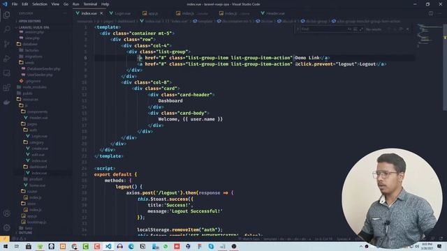 Part 18? Live - Laravel and Vue.js SPA Authentication using Laravel Sanctum - Final Part смотреть онлайн