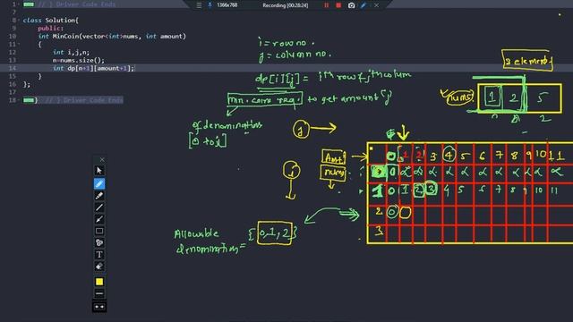 Dynamic Programming || Minimum coins Problem Detailed Explaination ||Amazon,Oracle,Paytm,Samsung смотреть онлайн