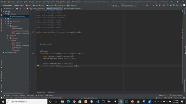 #17- WebView In Android Studio Java смотреть онлайн