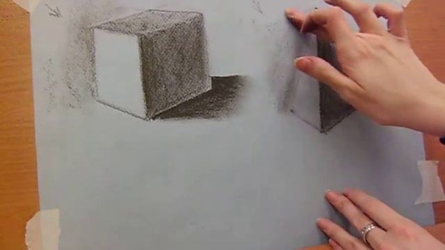 Геометрические тела. Рисунок пастелью. Видео-урок от Марии Копыловой. смотреть онлайн