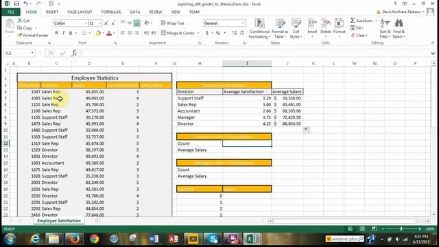 BUS 311 Project #8 STATISTICAL FUNCTIONS [Part I] смотреть онлайн