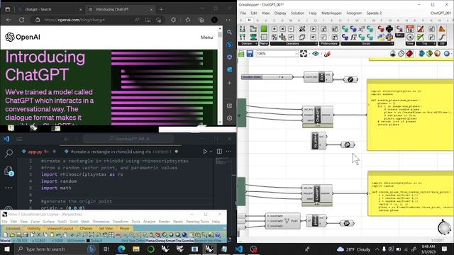 ***NO CODE*** with ChatGPT and Github COPILOT into GRASSHOPPER for RHINO3D смотреть онлайн