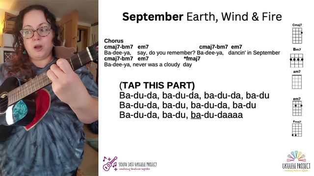 September - Earth Wind and Fire Ukulele Tutorial and Play along #ukuleleplayalong смотреть онлайн