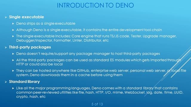 Introduction to Deno | What is Deno? | Features | Why Deno? | Pros and cons of Deno смотреть онлайн