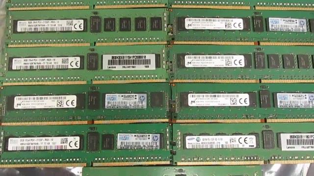 Lot of 11 assorted 8gb 1rx8 pc4-2133p server memory смотреть онлайн