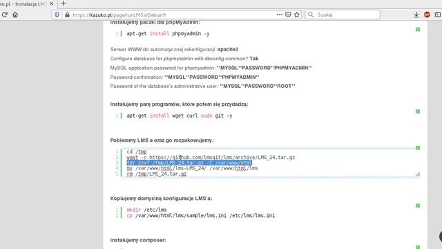 Instalacja LMS`a na Debianie 9 смотреть онлайн