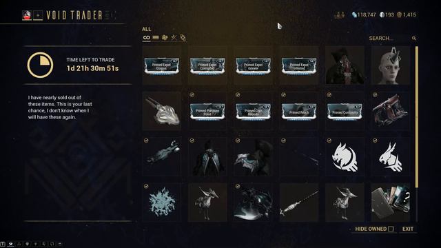 Baro Ki'Teer the Void Trader (October 5th) - Quick Recommendations (Warframe Gameplay) смотреть онлайн