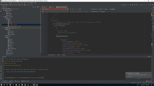 Python Flask back and React front short example смотреть онлайн
