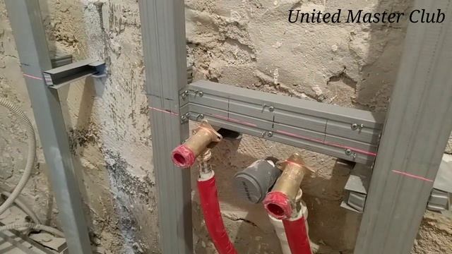 как закрепить водорозетки на гипсокартоне. Планка, вилка и хомут. смотреть онлайн