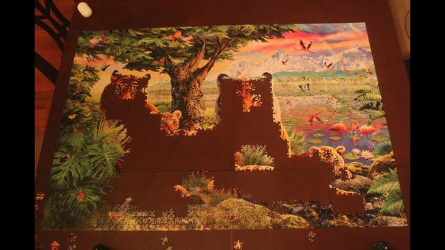 2000 piece Jigsaw Puzzle Timelapse Hidden Tigers смотреть онлайн