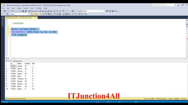 How to fetch Alternate Records from the Table | SQL Interview Question смотреть онлайн