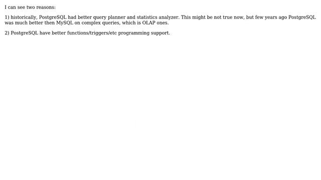 Databases: Why are so many MPP solutions based on PostgreSQL instead of MySQL? (4 Solutions!!) смотреть онлайн