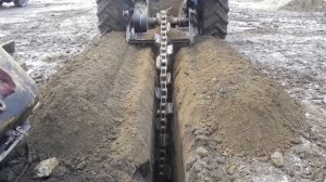 Траншеекопатель. Копаем траншею шириной 27см