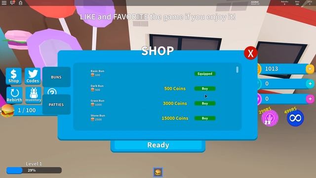 СИМУЛЯТОР БУРГЕРА КОДЫ! ROBLOX ? SIMULATOR BURGER смотреть онлайн