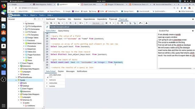 JSON Type and Export смотреть онлайн