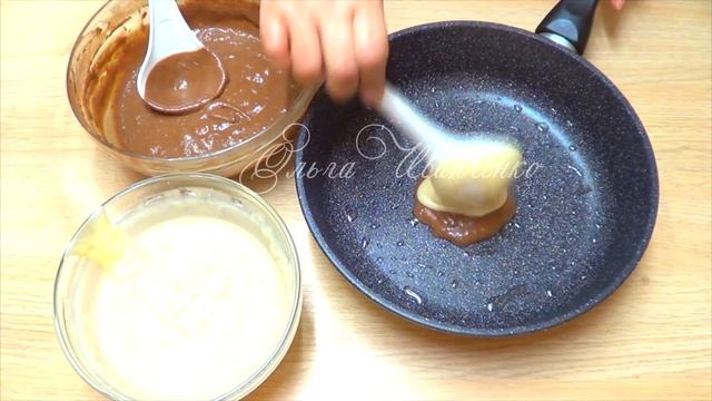 Пирог Зебра на сковороде. смотреть онлайн